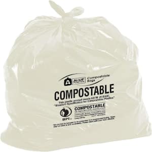 G.K.P. Compostable Tall Kitchen Trash Bags: 12 count (Gray X Tobacco Brown)