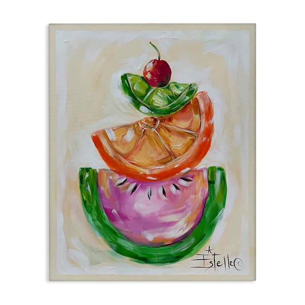 Stupell Industries Stacked Fruit Slices by Estelle Grengs Unframed Food Graphic Art Print 20 in. x 16 in.