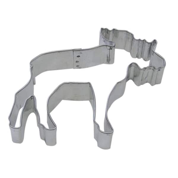 CybrTrayd 12-Piece 4 in. Moose Tinplated Steel Cookie Cutter and Cookie Recipe