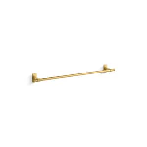 Castia By Studio McGee 24 in. Wall Mounted Towel Bar in Vibrant Brushed Moderne Brass