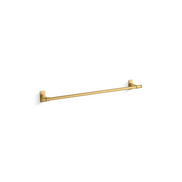 KOHLER Castia By Studio McGee 24 in. Wall Mounted Towel Bar in Vibrant Brushed Moderne Brass