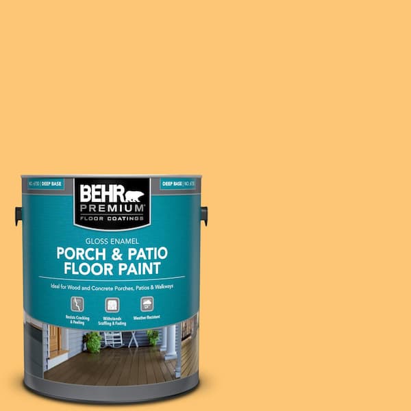 BEHR PREMIUM 1 gal. #BIC-42 Liquid Gold Gloss Enamel Interior/Exterior Porch and Patio Floor Paint