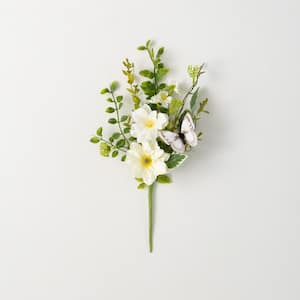13 in Light Green Dried Natural Mixed Floral Mini Bouquet in Kraft Wrap  (2-Pack)
