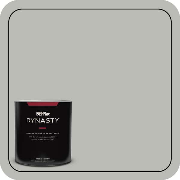 BEHR DYNASTY 1 Qt. #N380-3 Weathered Moss One-Coat Hide Matte Interior Stain-Blocking Paint & Primer