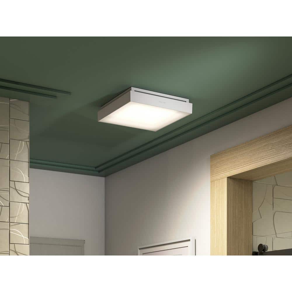 Kohler White Steel LED Ceiling Mount Exhaust Fan