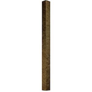 Sandstone Brown 48 in. x 3 in. Faux Polyurethane Stone Flush Outside Corner (2-Pack)