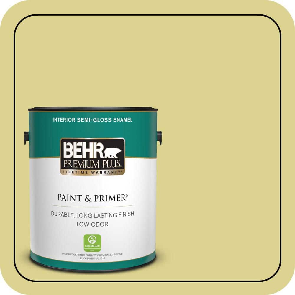 1 gal. #T17-16 Thats My Lime Semi-Gloss Enamel Low Odor Interior Paint & Primer price history on PriceWatchPro