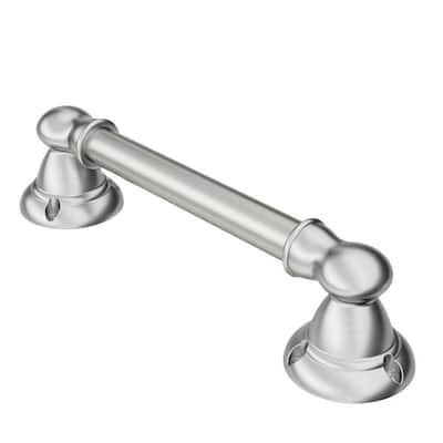 MOEN Banbury 18 in. x 1-1/4 in. Concealed Screw Grab Bar in Brushed ...