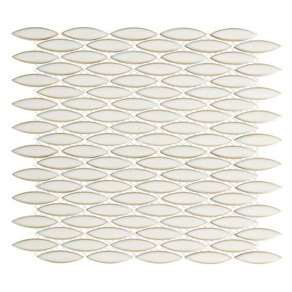 Pescado Honed Snowcap White 6 in. x 6 in. Porcelain Mosaic Take Home Tile Sample