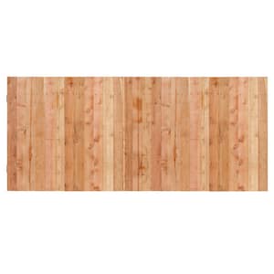 3-1/2 ft. x 8 ft. Western Red Cedar Privacy Flat Top Wood Fence Panel Kit