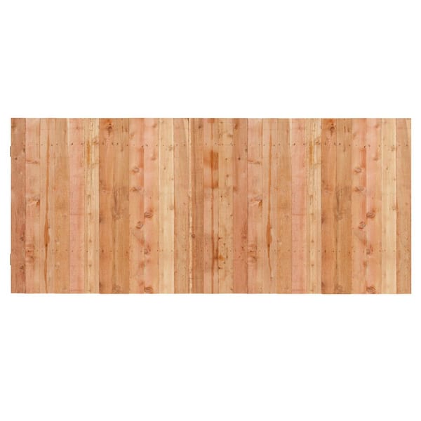 3-1/2 ft. x 8 ft. Western Red Cedar Privacy Flat Top Wood Fence Panel Kit