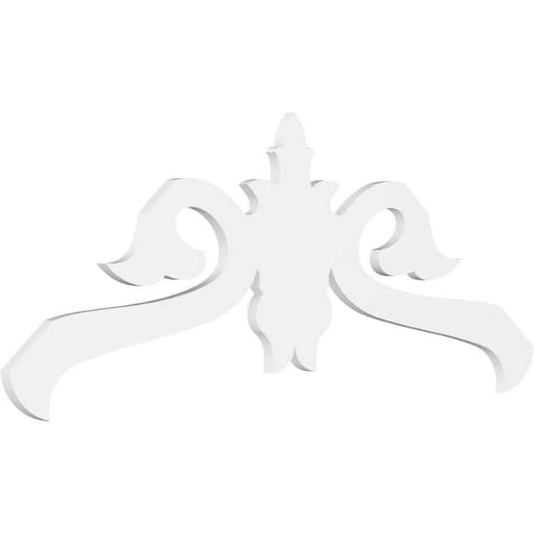 Ekena Millwork Pitch Florence 1 in. x 60 in. x 27.5 in. (10/12) Architectural Grade PVC Gable Pediment Moulding