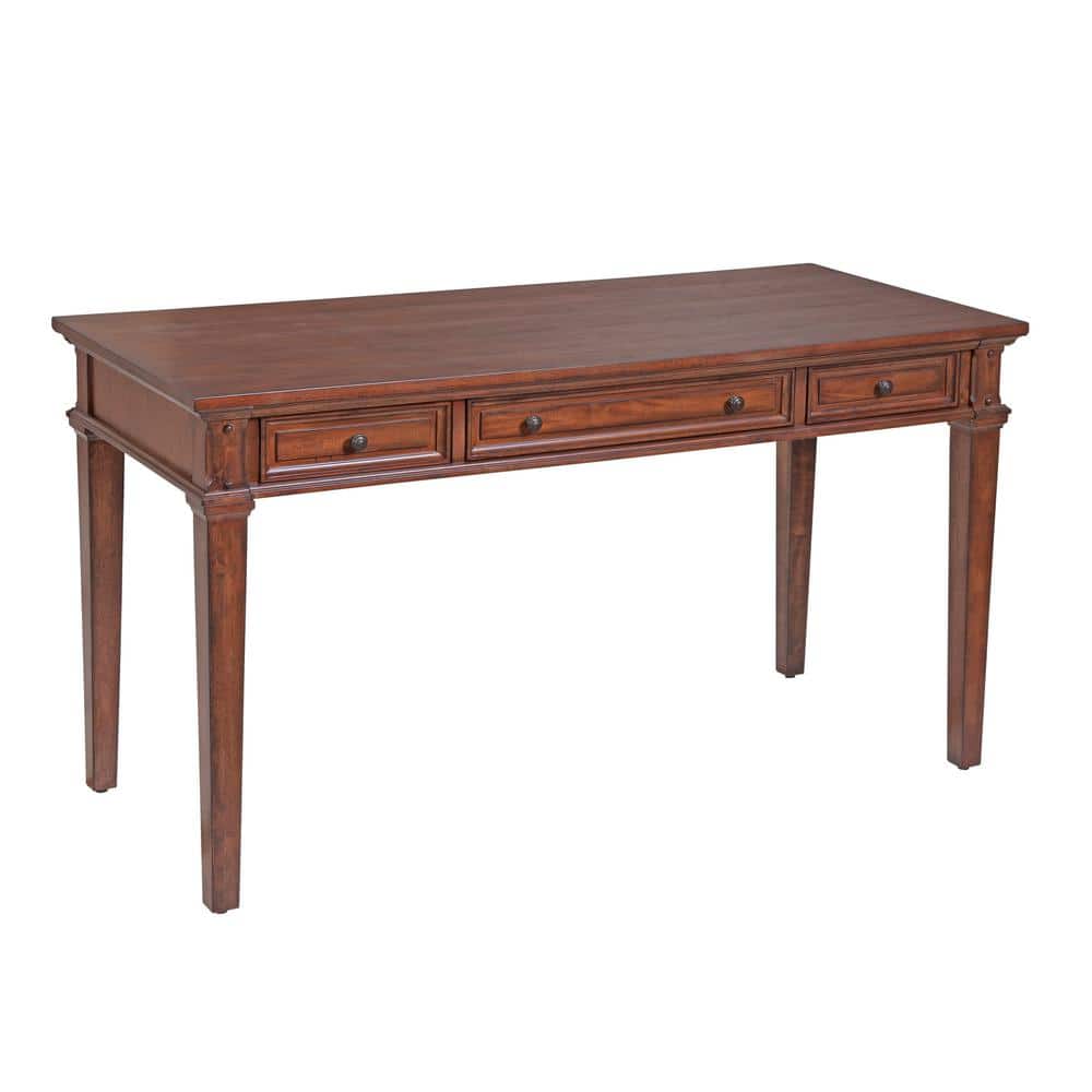 Sedona 24 in. Rectangular Cinnamon Cherry Wood 3-Drawer Desk