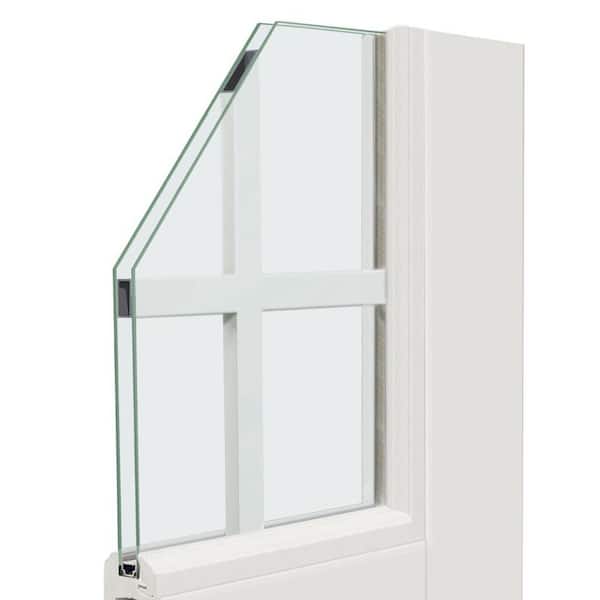 60 in. x 80 in. Fiberglass Smooth White Right-Hand/Outswing Hinged French Patio Door with 10-Lite GBG