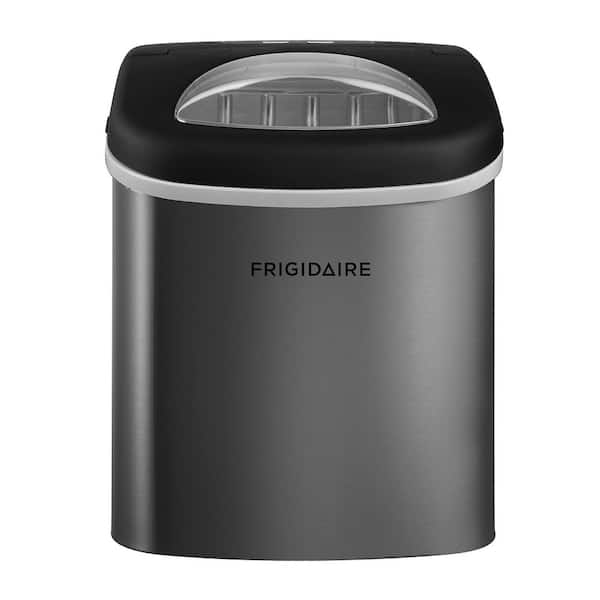 26 lb. Portable Counter Top Ice Maker in Black Stainless