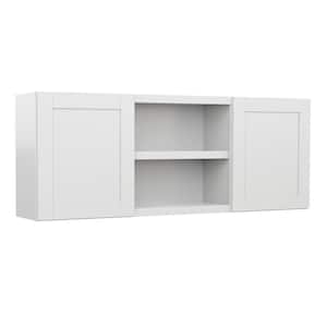 Verona White Plywood Shaker Stock Ready to Assemble Wall Kitchen Laundry Cabinet wth Soft Close 60 in. x 23 in. x 12 in.