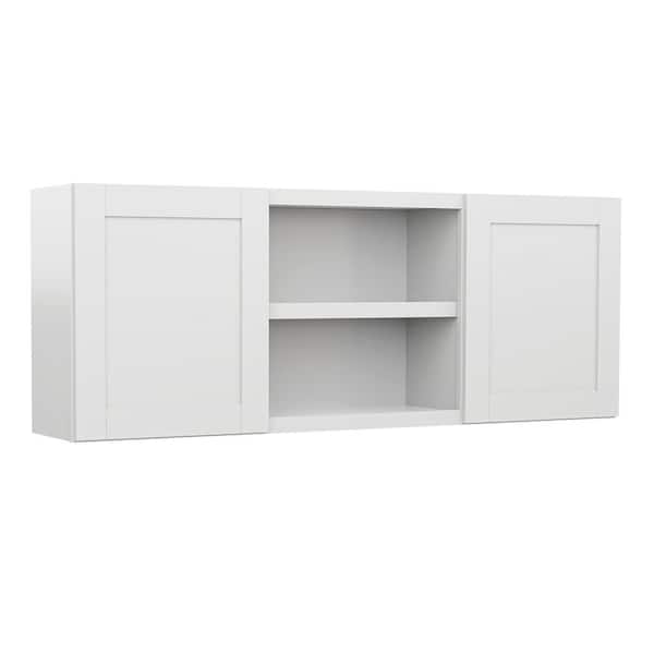 MILL'S PRIDE Richmond Verona White Plywood Shaker Ready to Assemble Wall Kitchen Laundry Cabinet Sft Cls 60 in W x 12 in D x 23 in H