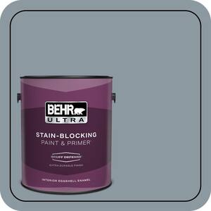1 gal. #N490-4 Teton Blue Extra Durable Eggshell Enamel Interior Paint & Primer