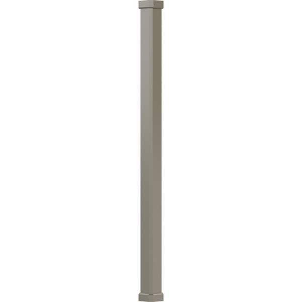 AFCO 8' x 5-1/2" Endura-Aluminum Craftsman Style Column, Square Shaft (Post Wrap Installation), Non-Tapered, Wicker