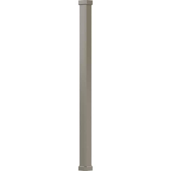 AFCO 10' x 5-1/2" Endura-Aluminum Craftsman Style Column, Square Shaft (Post Wrap Installation), Non-Tapered, Wicker