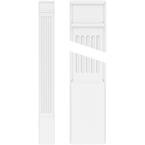 2 in. x 5 in. x 72 in. Fluted PVC Pilaster Moulding with Decorative Capital and Base (Pair)
