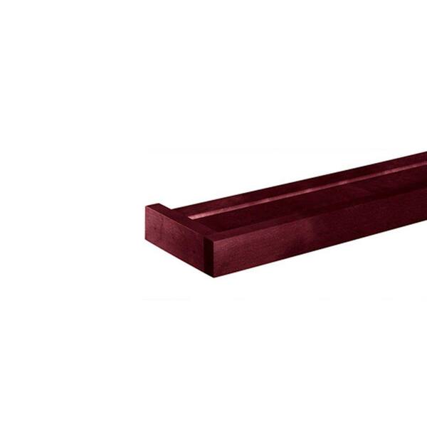 Unbranded 36 in. x 5.25 in. Dark Cherry Euro Floating Wall Shelf