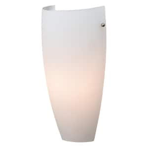 Daphne 1 Silver Wall Sconce with Frosted Glass Shade