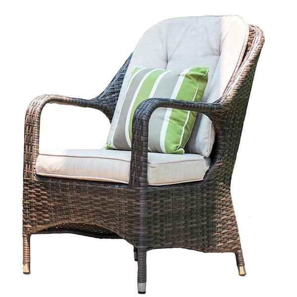 outdoor wicker dining chairs with cushions Spectrum Indigo Cushion Dining Chair