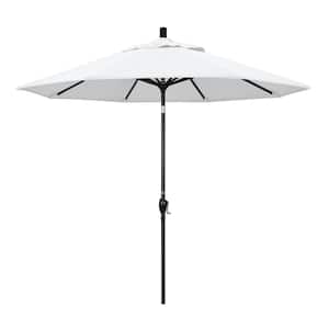 9 ft. Aluminum Push Tilt Patio Umbrella in White Olefin