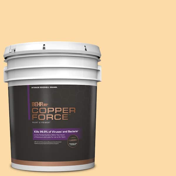 COPPER FORCE 5 gal. #M290-3 Corn Stalk Eggshell Enamel Virucidal and Antibacterial Interior Paint & Primer