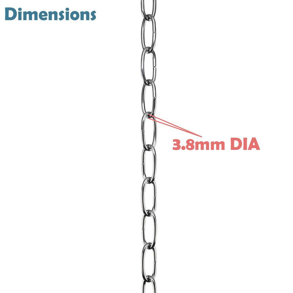 Chrome 10-Foot Heavy Duty Hanging Chain for Outdoor Lighting