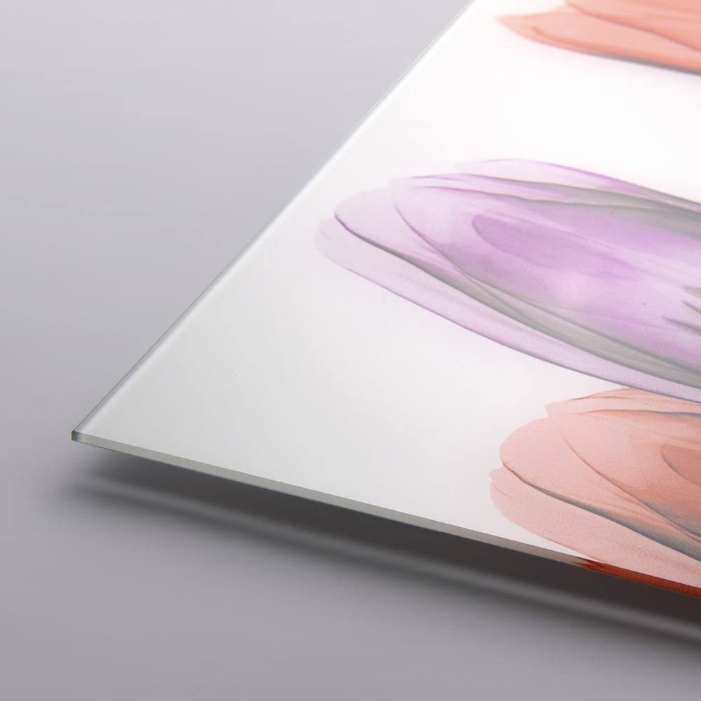 Tulip Scape X-Ray I Colorful Glass Wall Art, 24"