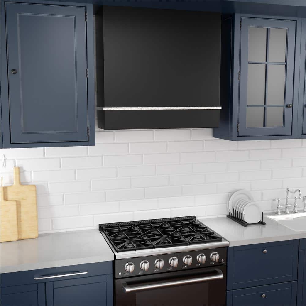 Akicon 30" Stainless Steel Wall Mount Range Hood with Charcoal Filter