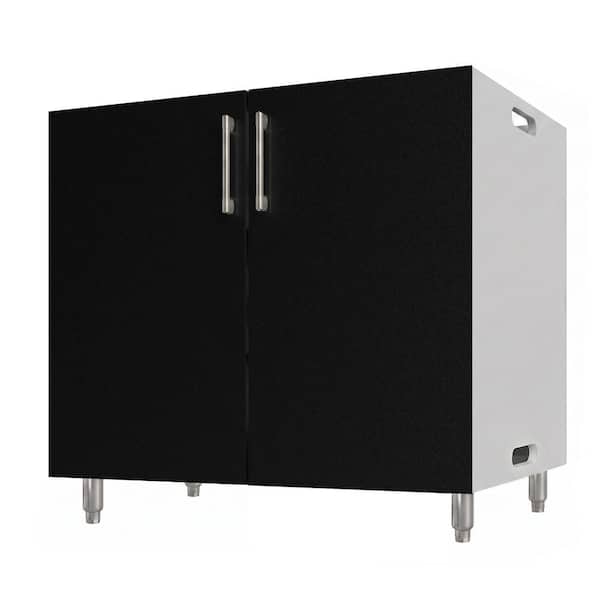 Miami Weatherboard 36 in. X 27 in. X 34.5 in Outdoor Base Cabinet Full Height in Pitch Black Matte