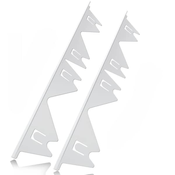 Stainless Steel Retractable Stove Gap Cover for Kitchen Stove Top and Counter Gap Filler in White (2 Pack)