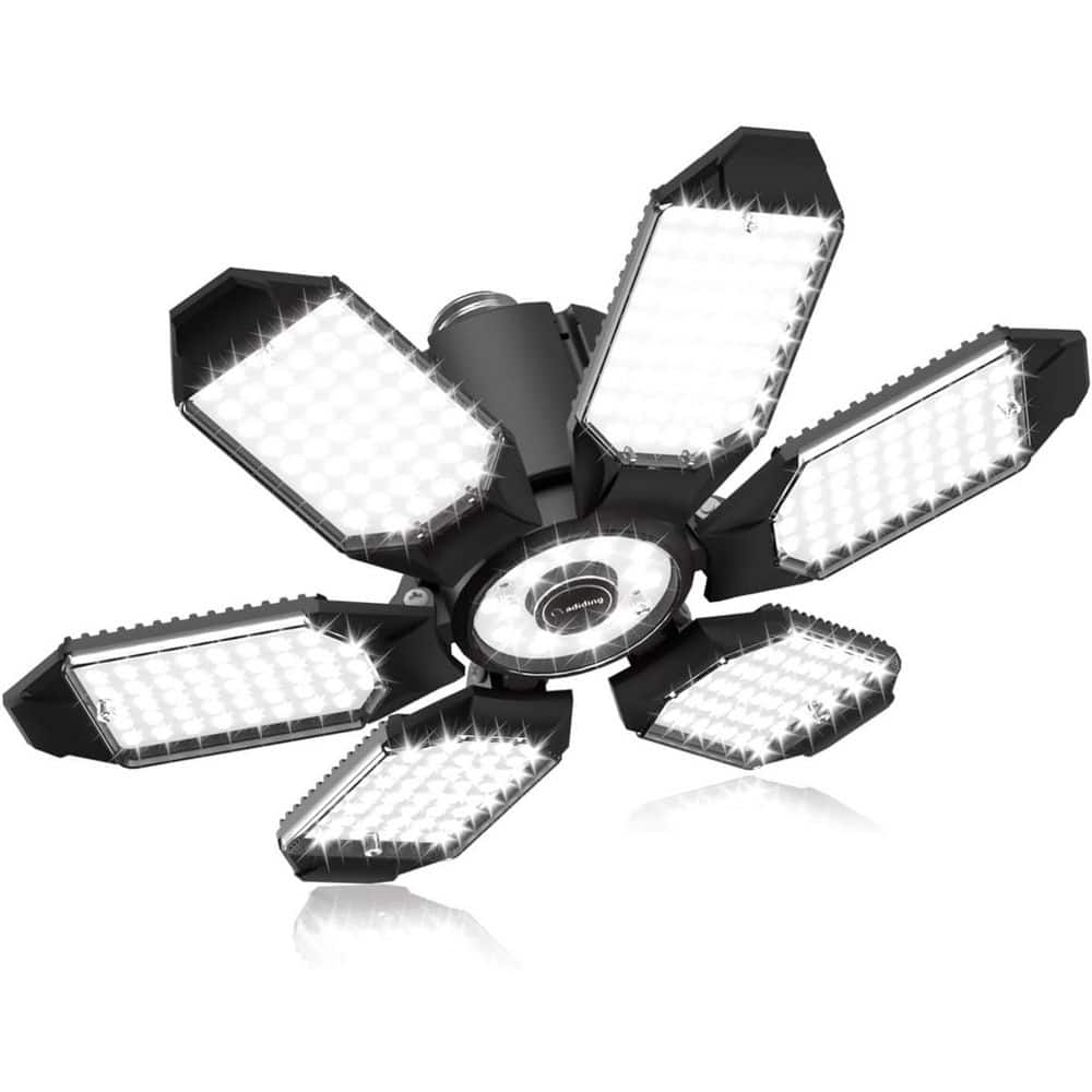 10000-Lumens LED Garage Ceiling Light Deformable Ultra Bright with 6-Adjustable Panels for E26 E27 Socket 6500 K price history on PriceWatchPro