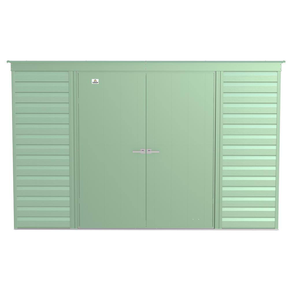 Green Galvanized Steel 10 x 4 ft Storage Shed