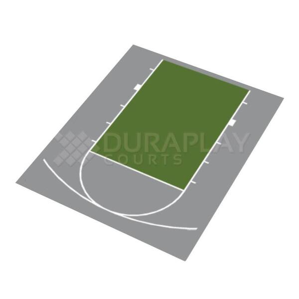 DuraPlay 20 ft. 5 in. x 24 ft. 7 in. Half Court Basketball Kit