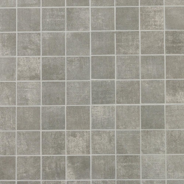 Essential Cement Ash 11.81 in. x 11.81 in. Matte Porcelain Mosaic Floor and Wall Tile (0.97 sq. ft./ each)