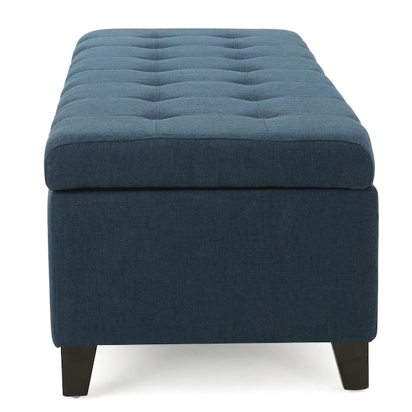 Providence Stanley Storage Ottoman, Navy Blue, Sold by at Home