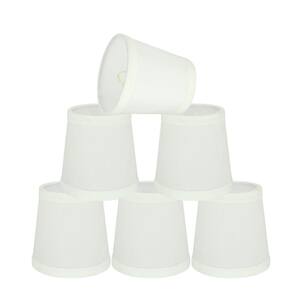 4 in. x 4 in. Off White Hardback Empire Lamp Shade (6-Pack)