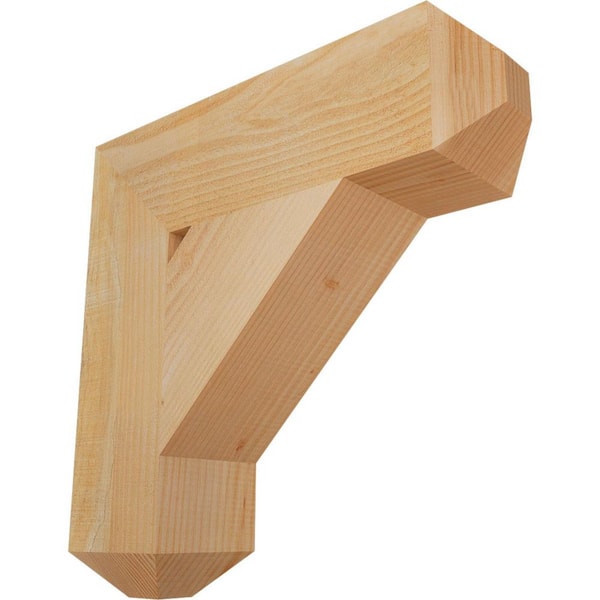 Ekena Millwork 6 in. x 22 in. x 22 in. Douglas Fir Traditional Craftsman Rough Sawn Bracket