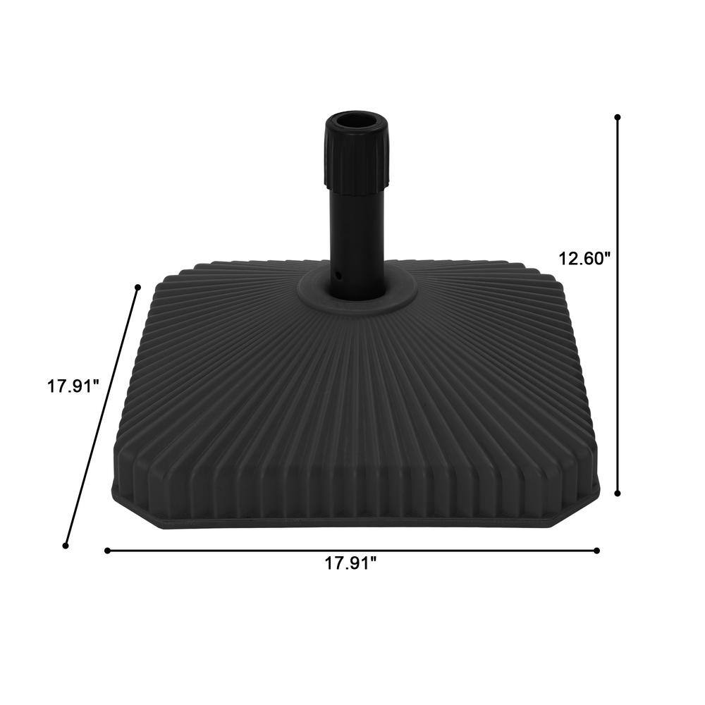 10 ft. Natural Straw Tiki Beach Umbrella with Black Steel Pole