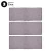 Lavish Home Gray 3-Piece 58x24 Chenille Bathroom Rugs