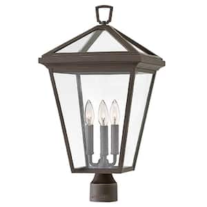 Alford Place 2-Light Oil Rubbed Bronze Aluminum Hardwired Outdoor Weather Resistant Post Light with LED included