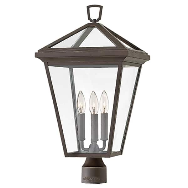 HINKLEY Alford Place 2-Light Oil Rubbed Bronze Aluminum Hardwired Outdoor Weather Resistant Post Light with LED included