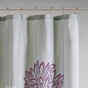 Caldwell Purple 72 in. Printed Floral Shower Curtain