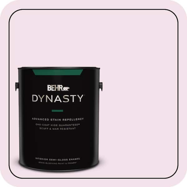 BEHR DYNASTY 1 gal. #690C-2 Pink Amour Semi-Gloss Enamel Interior Stain-Blocking Paint & Primer
