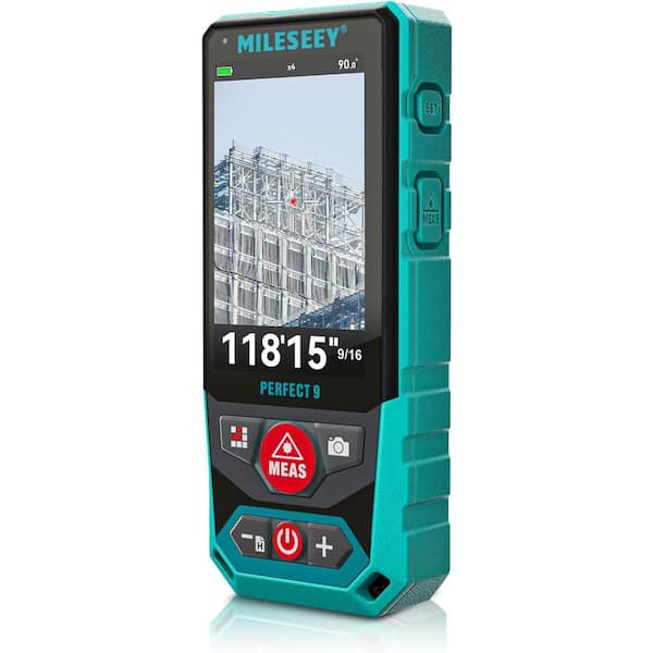 P9 980 ft. Professional Outdoor Laser Measuring Tool for Construction, 4X HD Zoom, 3 in. Backlit Display, P2P