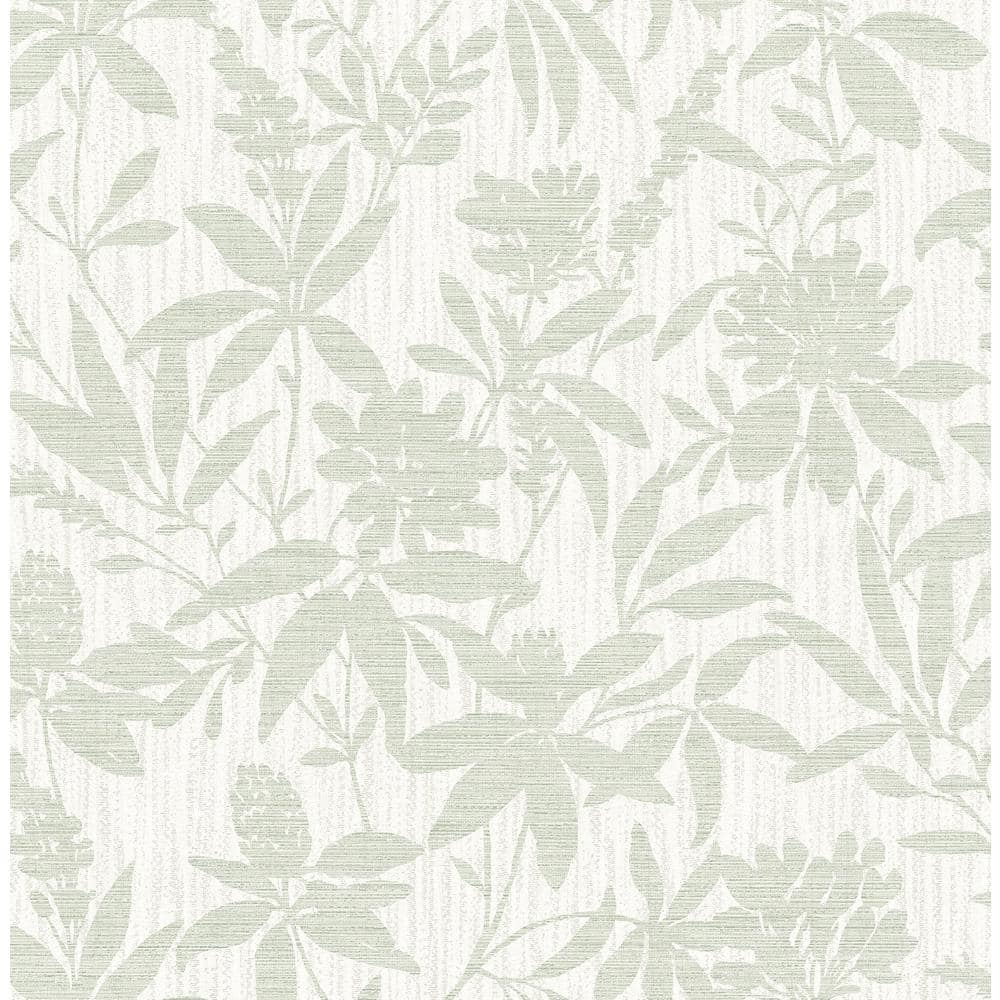 Riemann Green Floral Vinyl Wallpaper Roll
